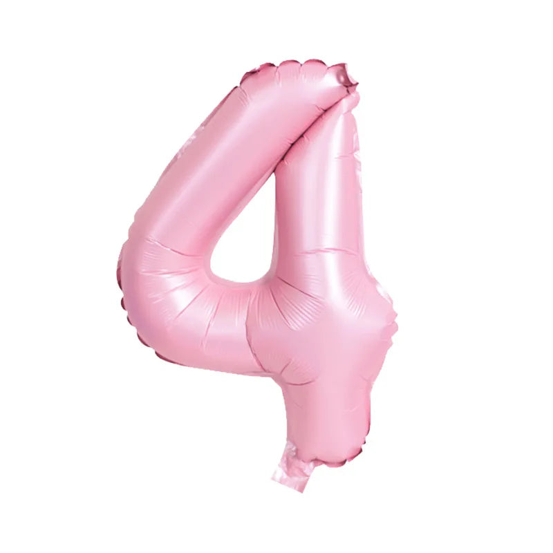 32" Giant Number Foil Balloon — Pink & Blue for Birthdays & Baby Showers