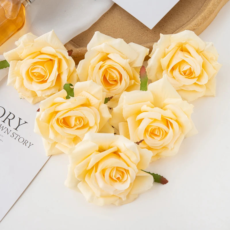 Silk Rose Heads – Pack of 100 | 10cm Bulk Artificial Flowers for Weddings & Events