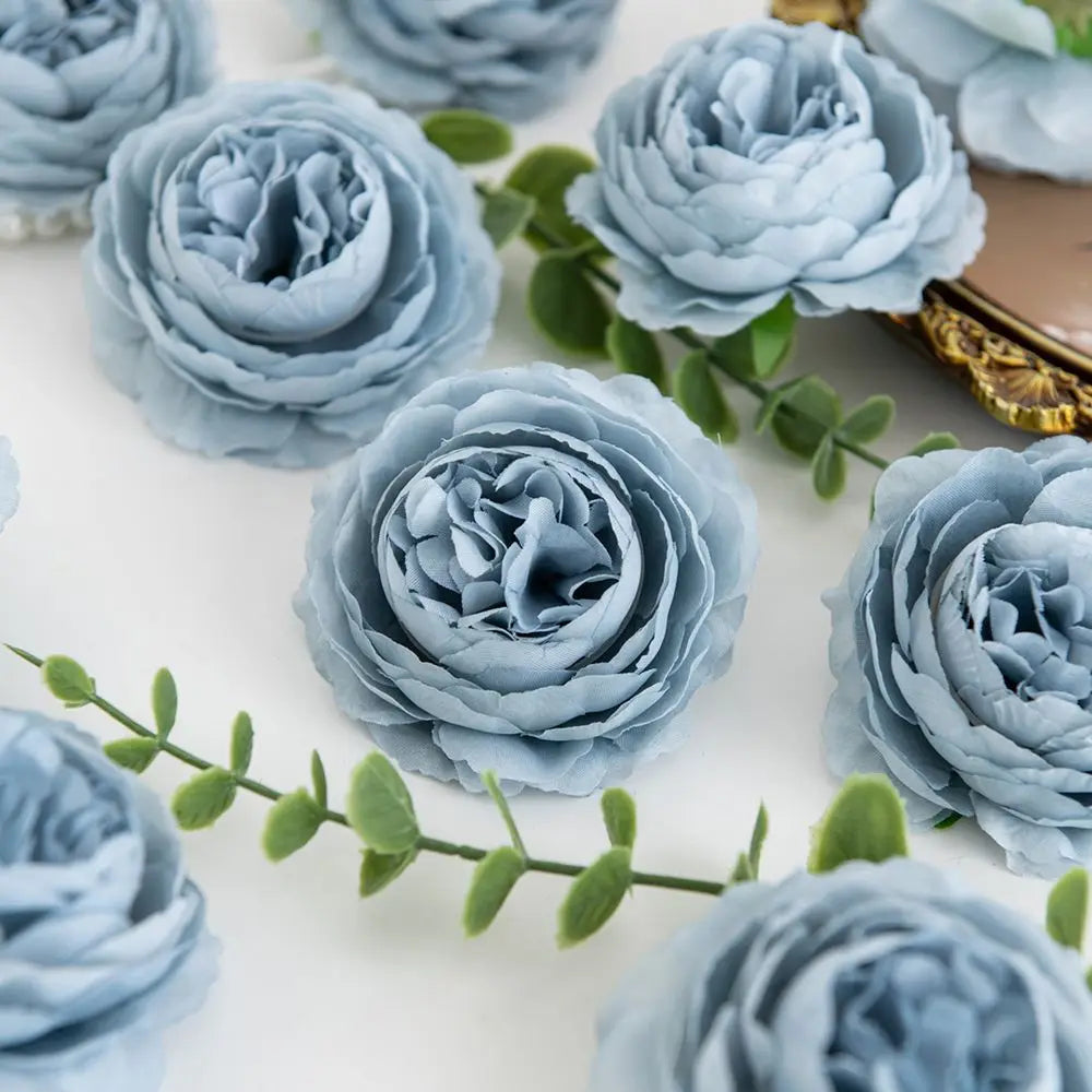 Silk Peony Artificial Flowers – Heads or Stems | 10 & 20 Pcs | Wedding & Home Decor