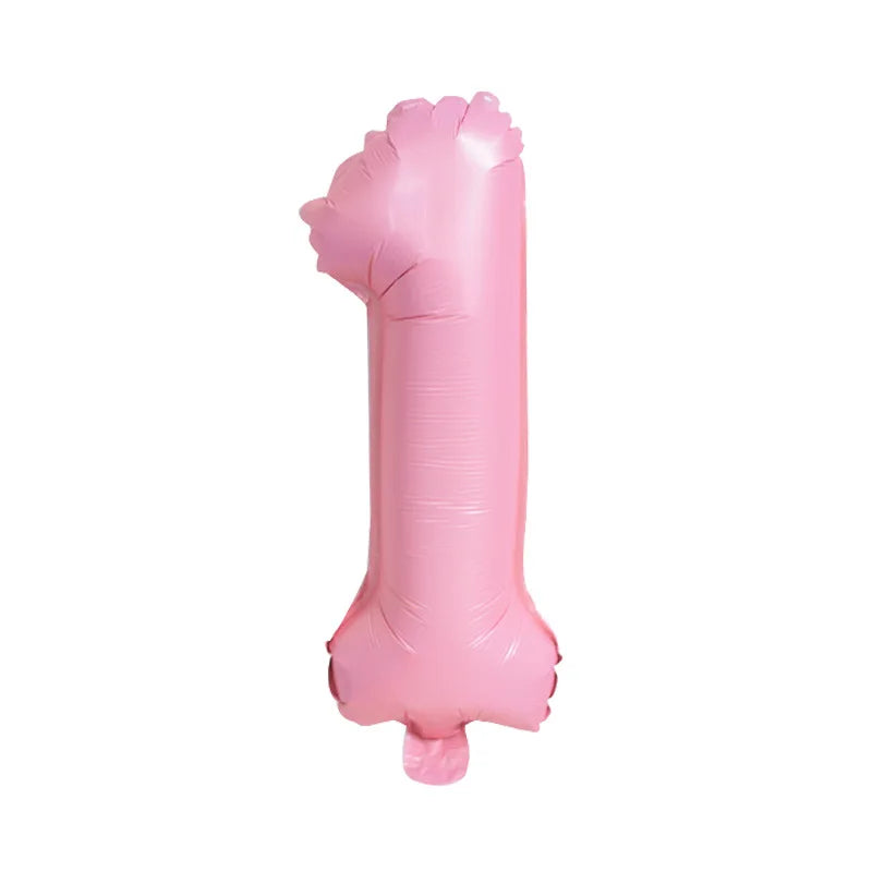32" Giant Number Foil Balloon — Pink & Blue for Birthdays & Baby Showers
