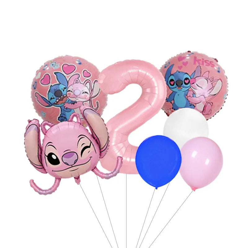 Lilo & Stitch Foil Balloon – Number & Character Aluminium Balloon