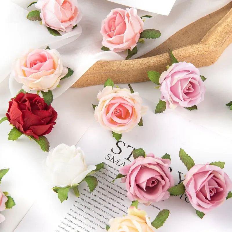 Mini Silk Rose Heads | 4cm Bulk Artificial Flowers for Weddings, Wreaths & DIY Crafts