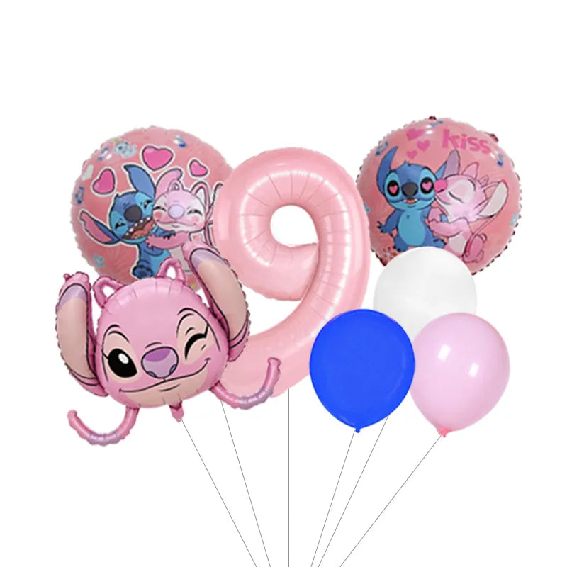 Lilo & Stitch Foil Balloon – Number & Character Aluminium Balloon