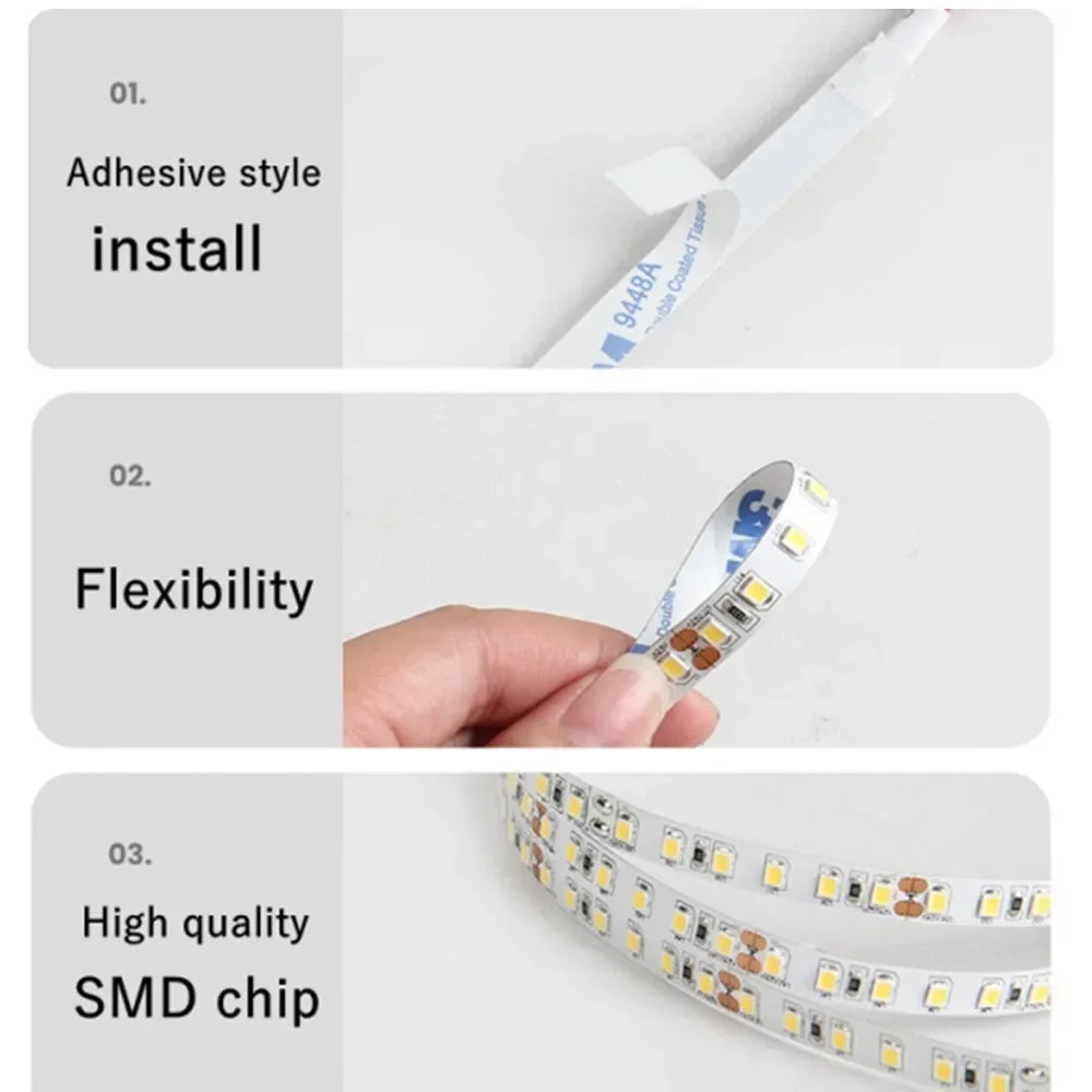 SMD2835 LED Strip Light – 120 LEDs/m | DC12V & DC24V | 9 Colors