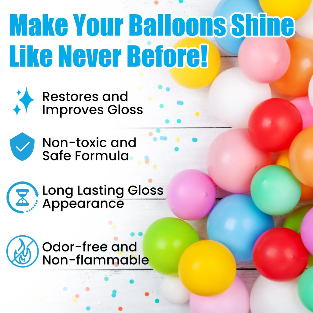 Balloon High Shine Gloss Spray – Latex Balloon Brightener & Polish (100ml)