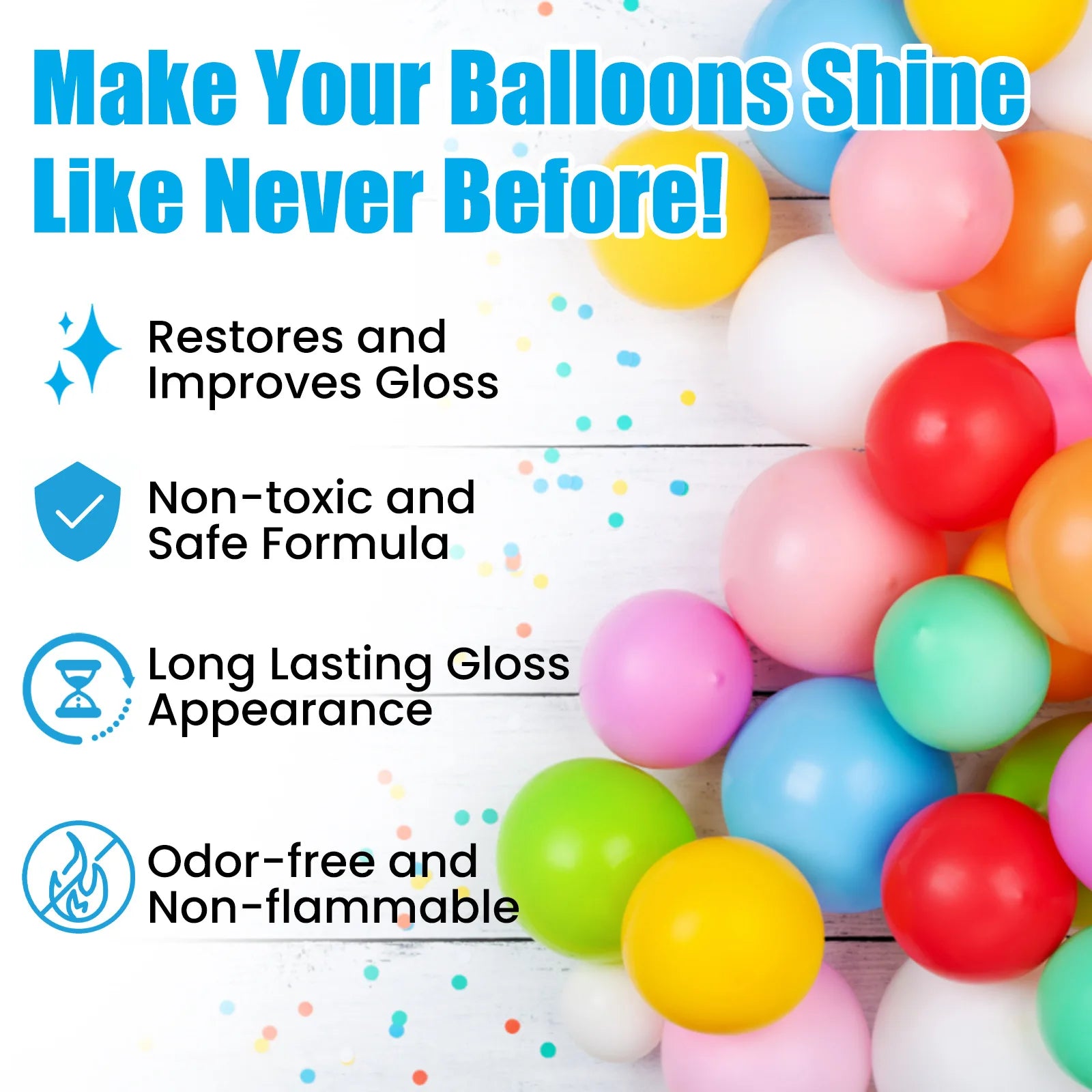 Balloon High Shine Gloss Spray – Latex Balloon Brightener & Polish (100ml)
