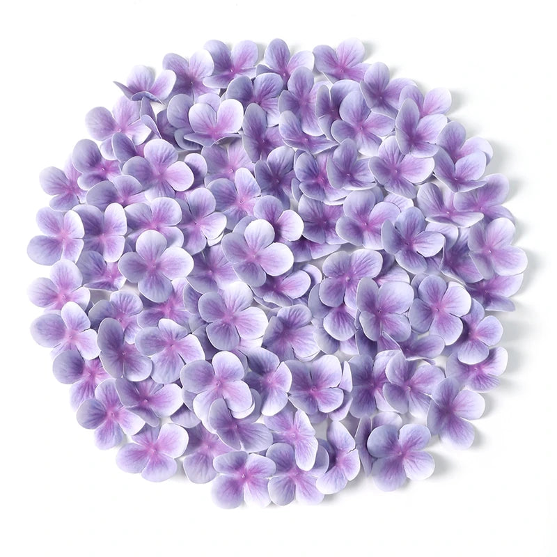 Silk Artificial Hydrangea Petals – 50, 100 or 200 Pcs | 11 Colours | Wedding & Party Decor
