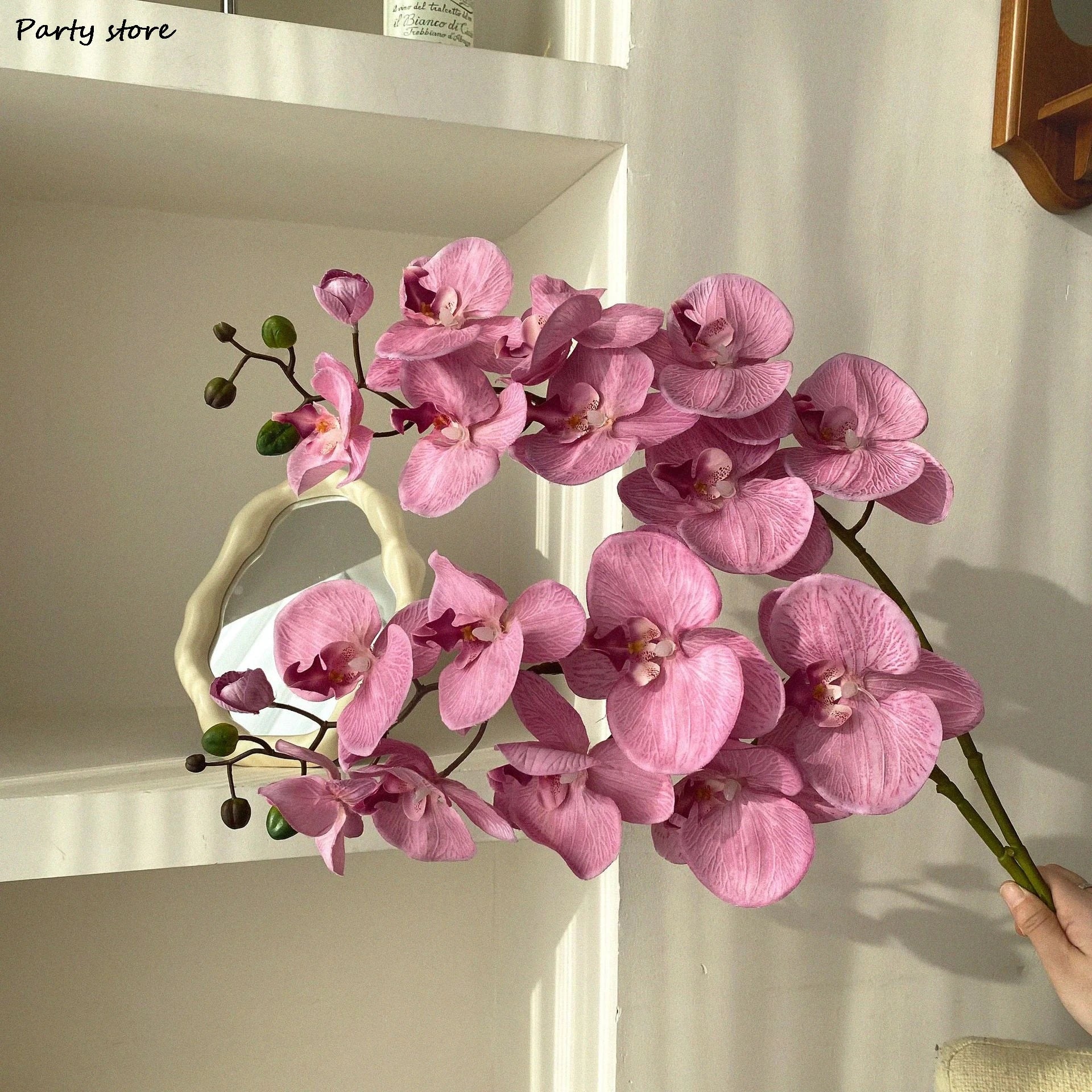 Artificial Butterfly Orchid Silk Flowers – 9 Heads | Wedding & Home Decor