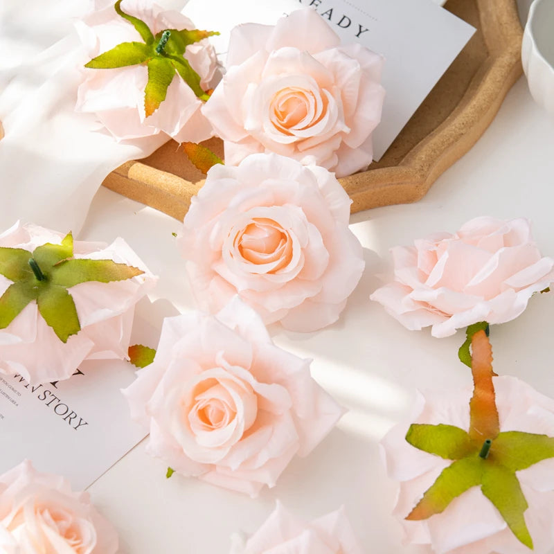 Silk Rose Heads – Pack of 100 | 10cm Bulk Artificial Flowers for Weddings & Events