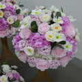 Silk Rose & Delphinium Flower Ball Centerpiece | Wedding & Event Décor