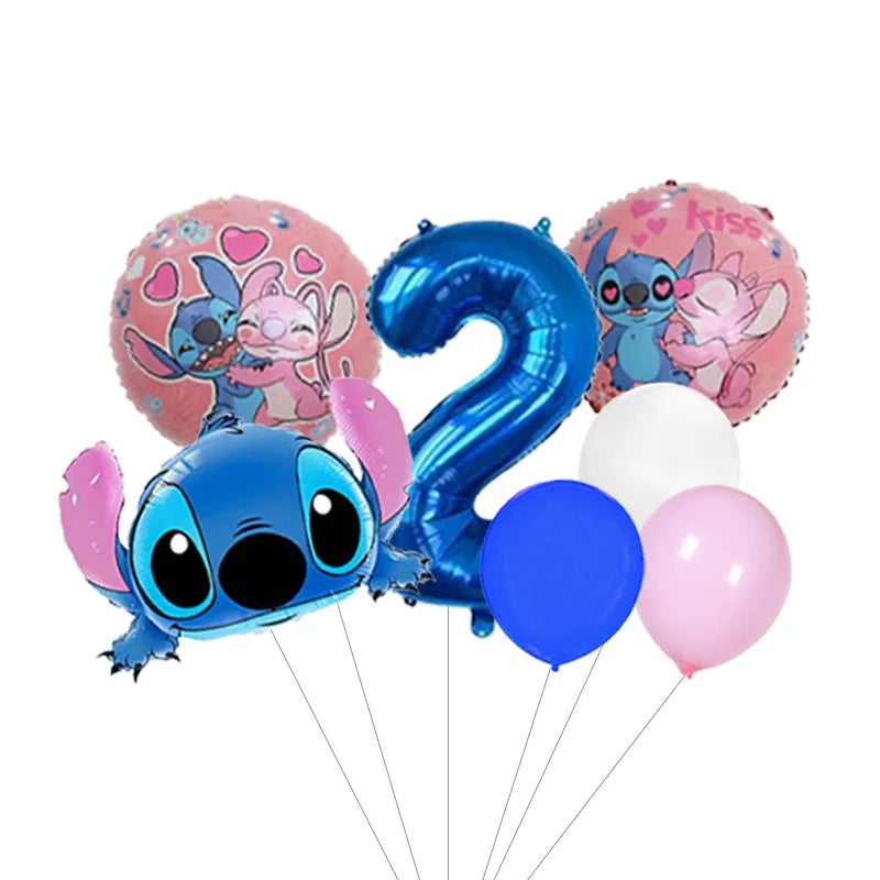 Lilo & Stitch Foil Balloon – Number & Character Aluminium Balloon