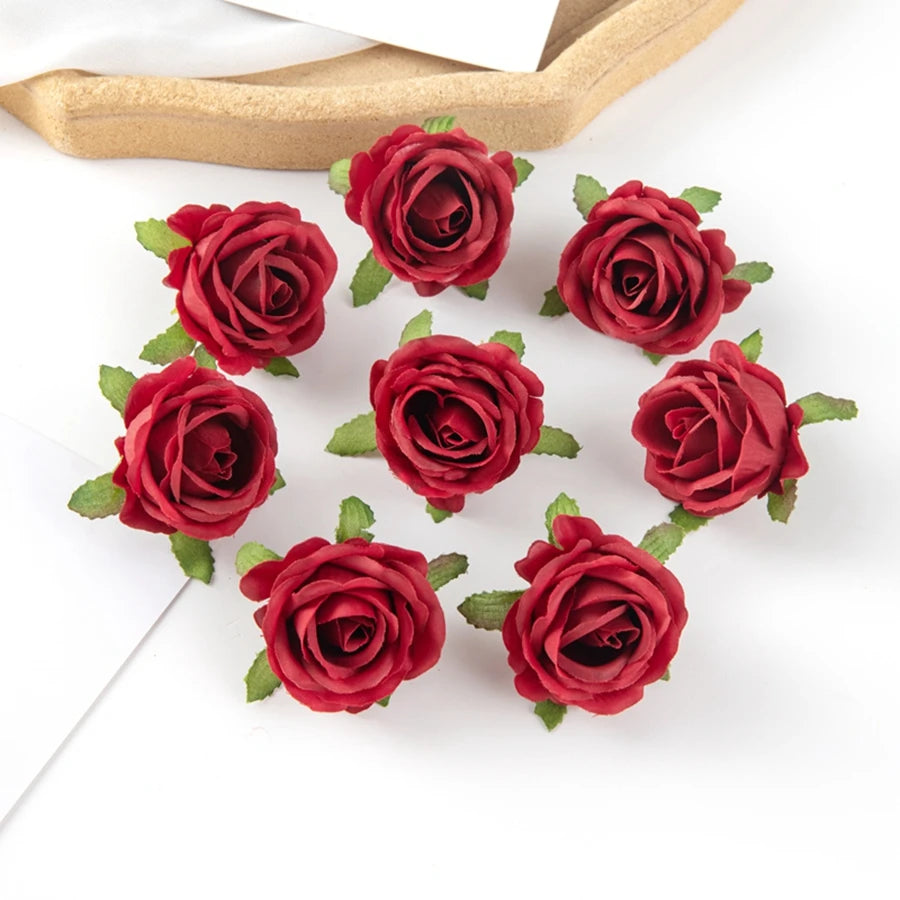 Mini Silk Rose Heads | 4cm Bulk Artificial Flowers for Weddings, Wreaths & DIY Crafts