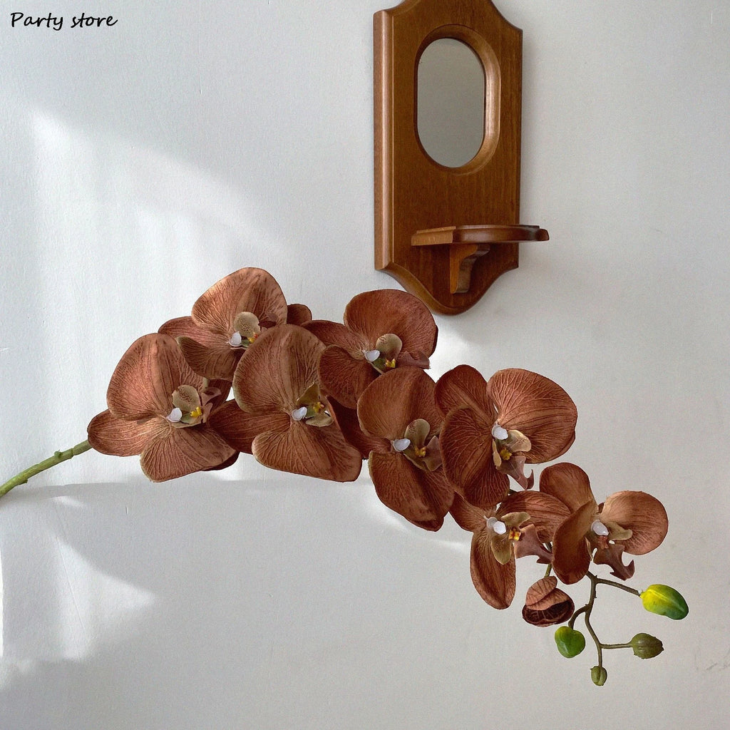 Artificial Butterfly Orchid Silk Flowers – 9 Heads | Wedding & Home Decor