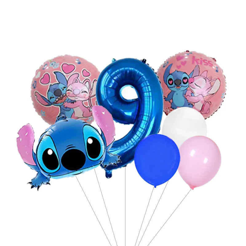 Lilo & Stitch Foil Balloon – Number & Character Aluminium Balloon