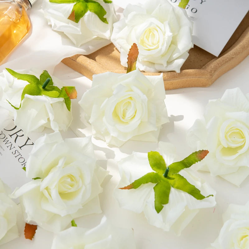 Silk Rose Heads – Pack of 100 | 10cm Bulk Artificial Flowers for Weddings & Events