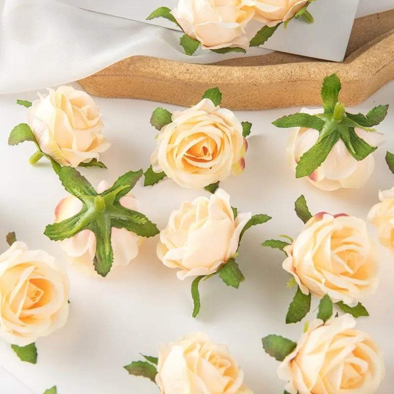 Mini Silk Rose Heads | 4cm Bulk Artificial Flowers for Weddings, Wreaths & DIY Crafts