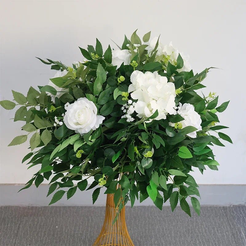 Silk Rose & Delphinium Flower Ball Centerpiece | Wedding & Event Décor
