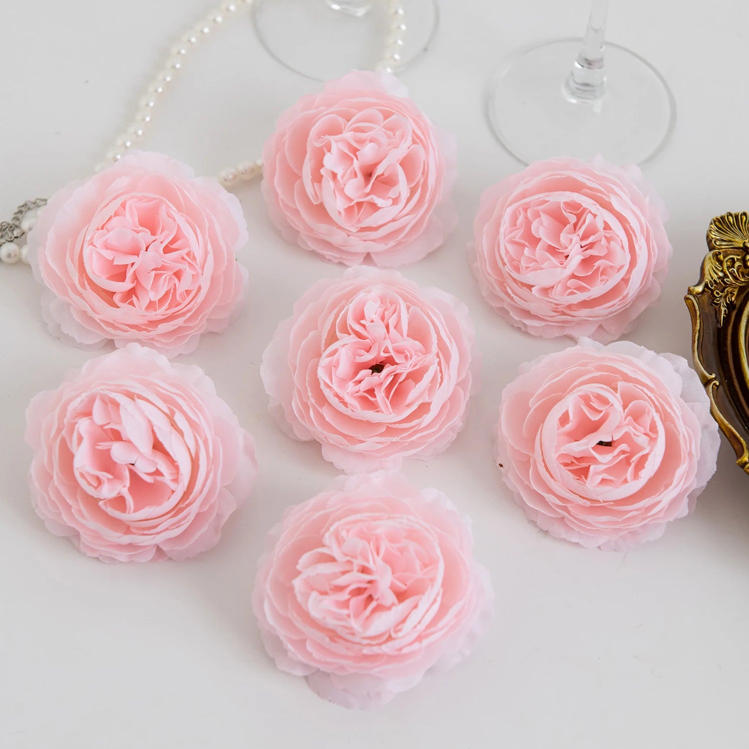 Silk Peony Artificial Flowers – Heads or Stems | 10 & 20 Pcs | Wedding & Home Decor