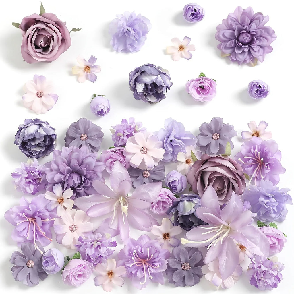 Silk Tulip Flower Heads – Pack of 49 | Artificial Flowers for Weddings & Home Décor