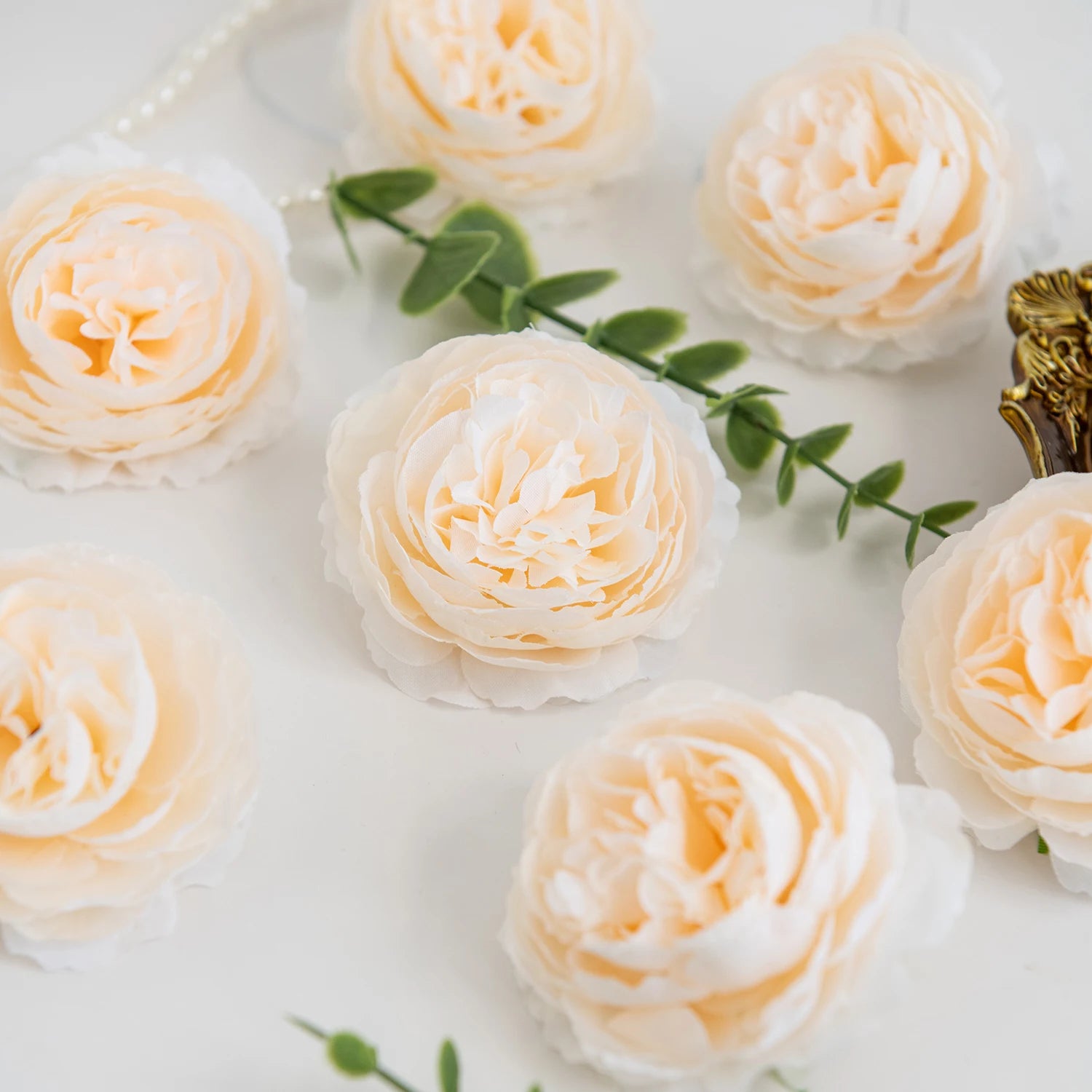 Silk Peony Artificial Flowers – Heads or Stems | 10 & 20 Pcs | Wedding & Home Decor