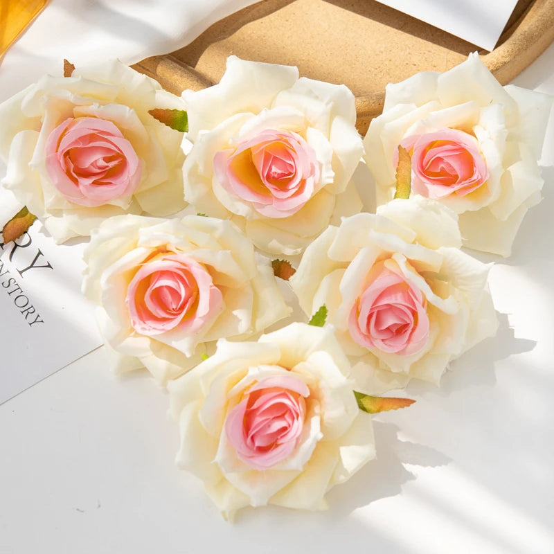 Silk Rose Heads – Pack of 100 | 10cm Bulk Artificial Flowers for Weddings & Events