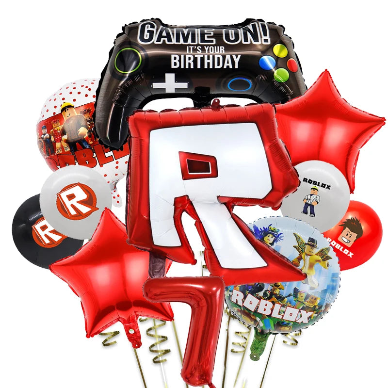 Roblox Themed Balloon Party Set | Kids Birthday Decoration Kit