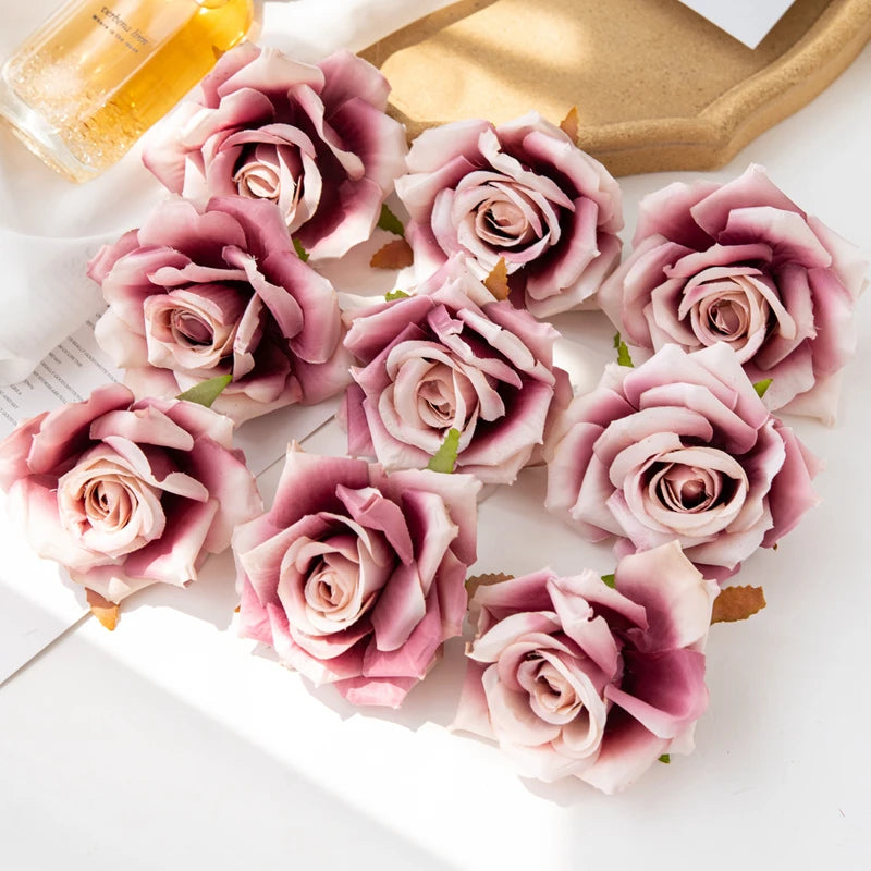Silk Rose Heads – Pack of 100 | 10cm Bulk Artificial Flowers for Weddings & Events