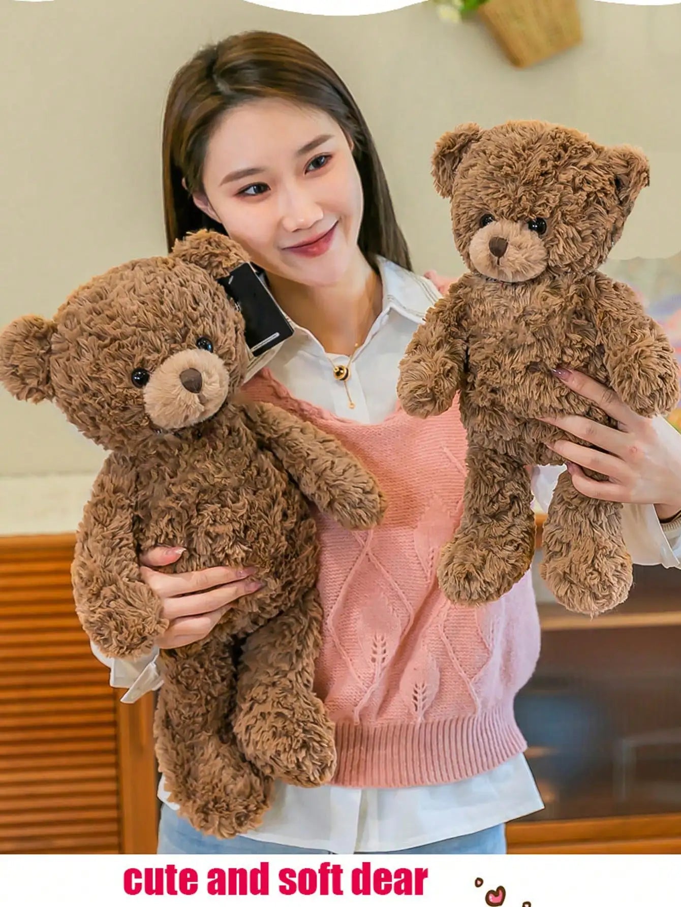 Cuddle Bear Plush Toy – Soft Stuffed Teddy Bear | 40cm | Sofa Pillow & Birthday Gift