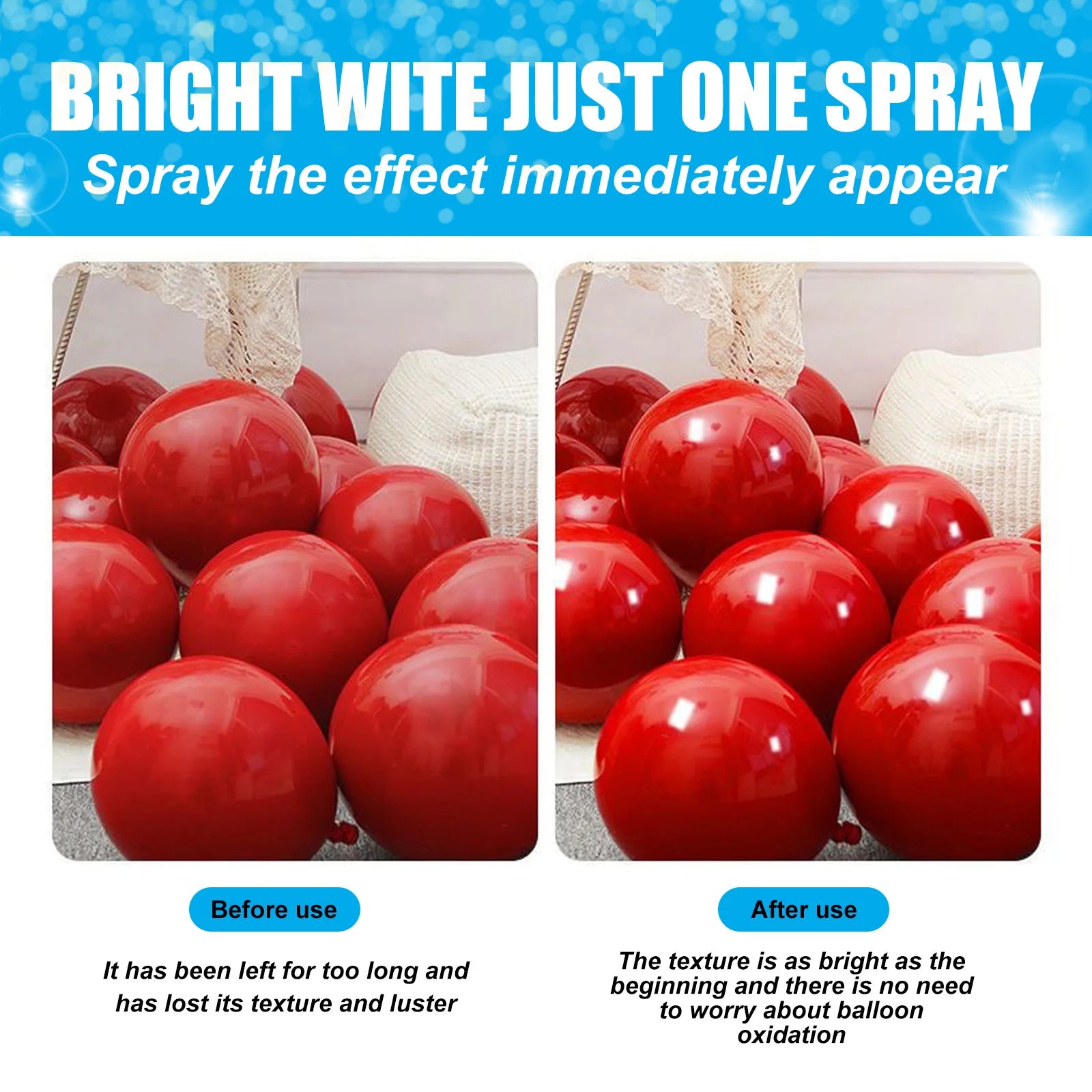 Balloon High Shine Gloss Spray – Latex Balloon Brightener & Polish (100ml)
