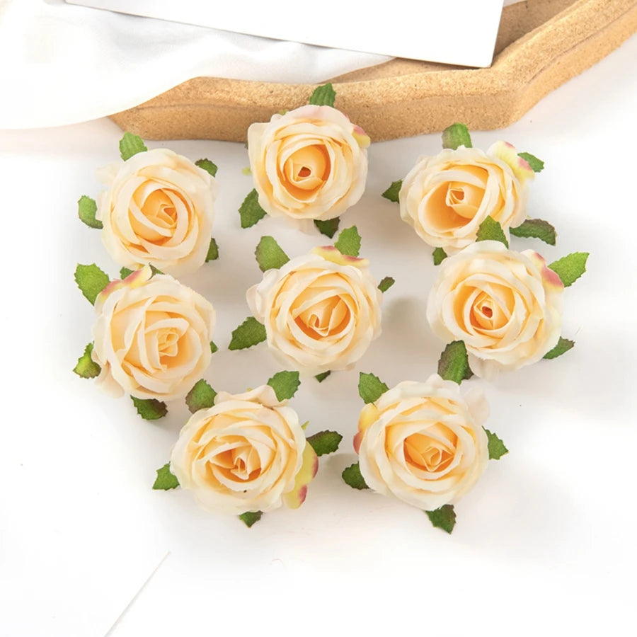 Mini Silk Rose Heads | 4cm Bulk Artificial Flowers for Weddings, Wreaths & DIY Crafts