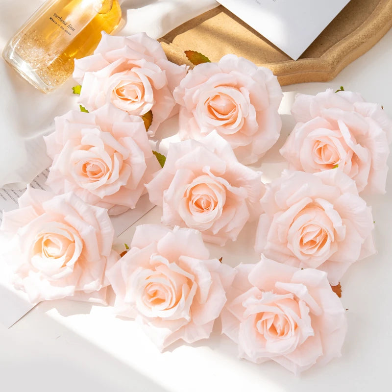 Silk Rose Heads – Pack of 100 | 10cm Bulk Artificial Flowers for Weddings & Events