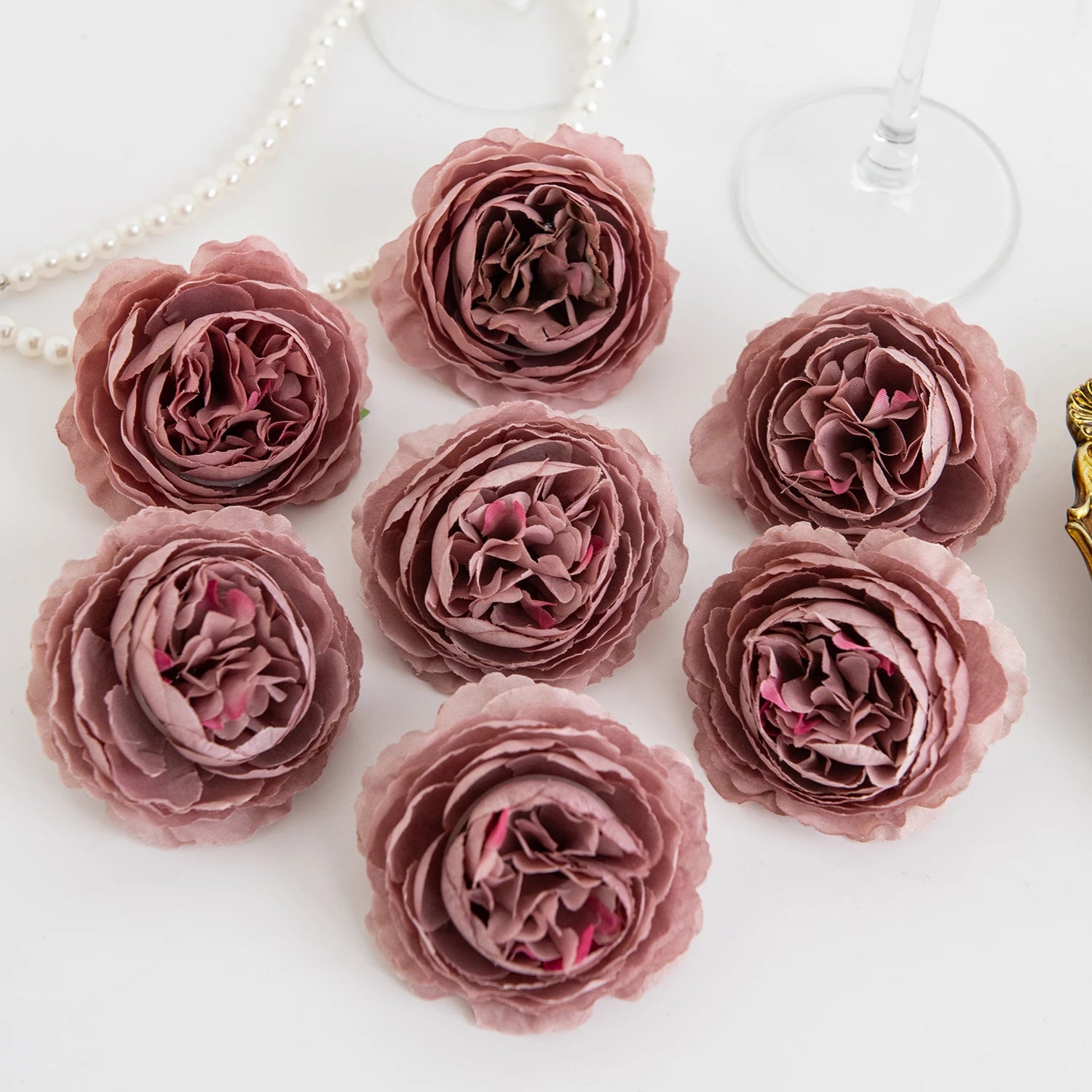 Silk Peony Artificial Flowers – Heads or Stems | 10 & 20 Pcs | Wedding & Home Decor