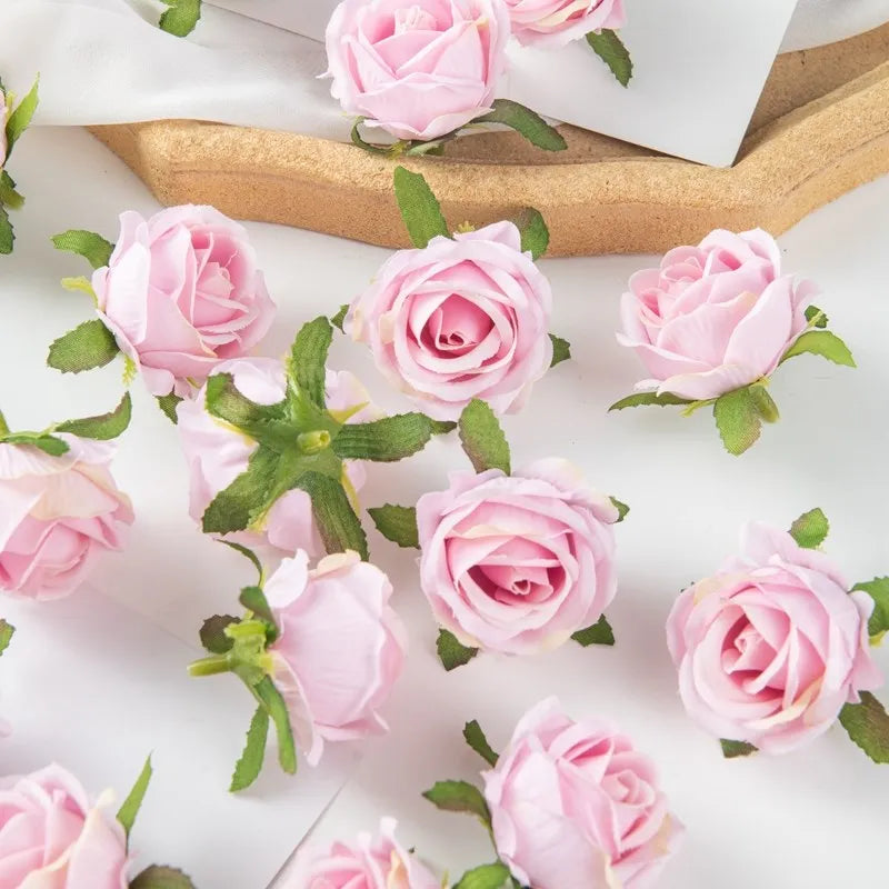 Mini Silk Rose Heads | 4cm Bulk Artificial Flowers for Weddings, Wreaths & DIY Crafts