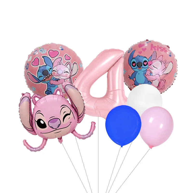 Lilo & Stitch Foil Balloon – Number & Character Aluminium Balloon