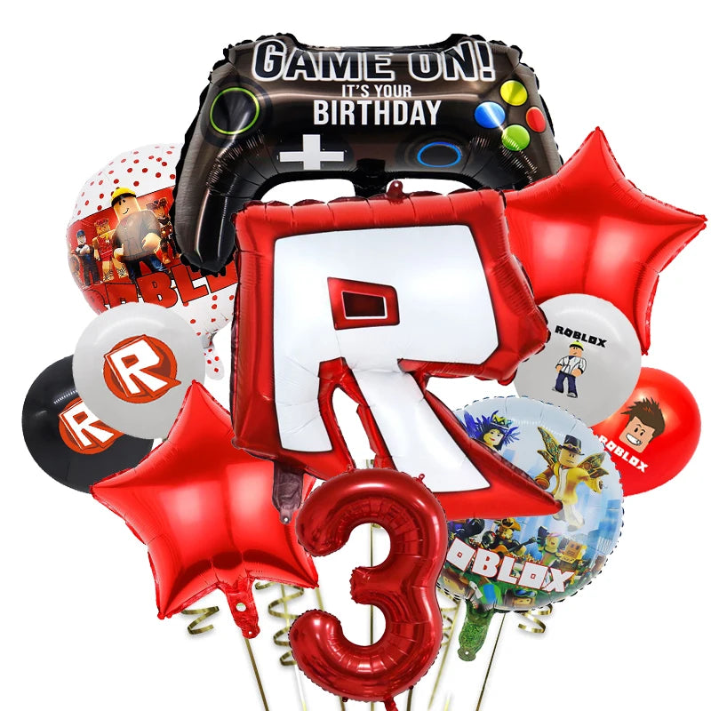 Roblox Themed Balloon Party Set | Kids Birthday Decoration Kit