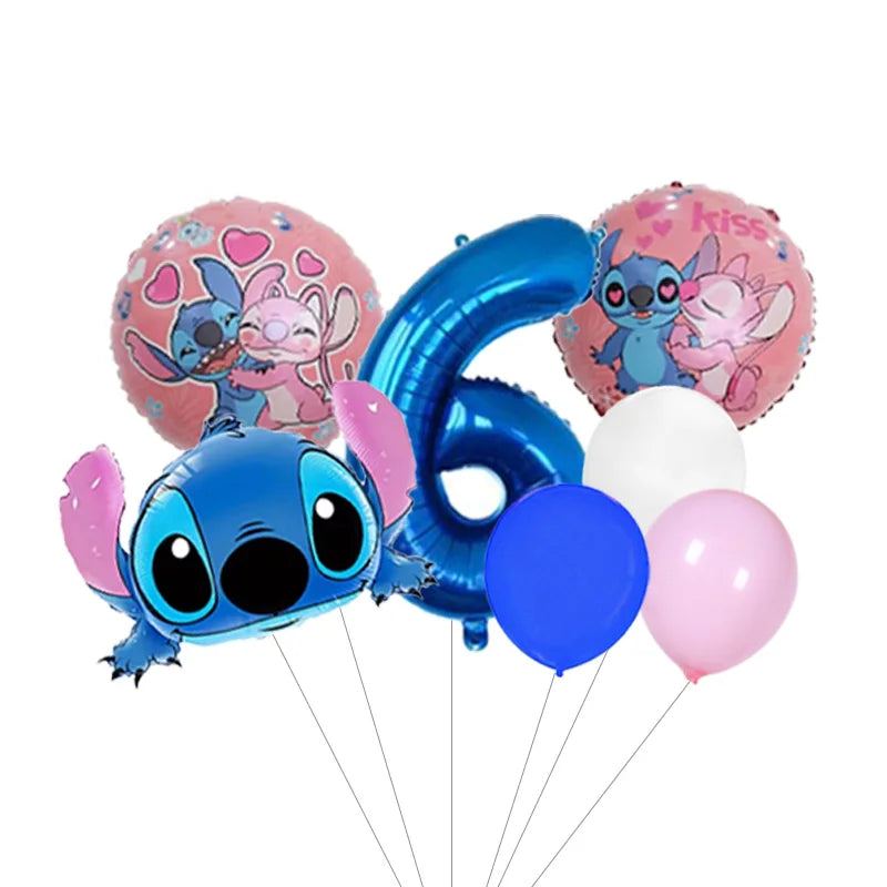 Lilo & Stitch Foil Balloon – Number & Character Aluminium Balloon