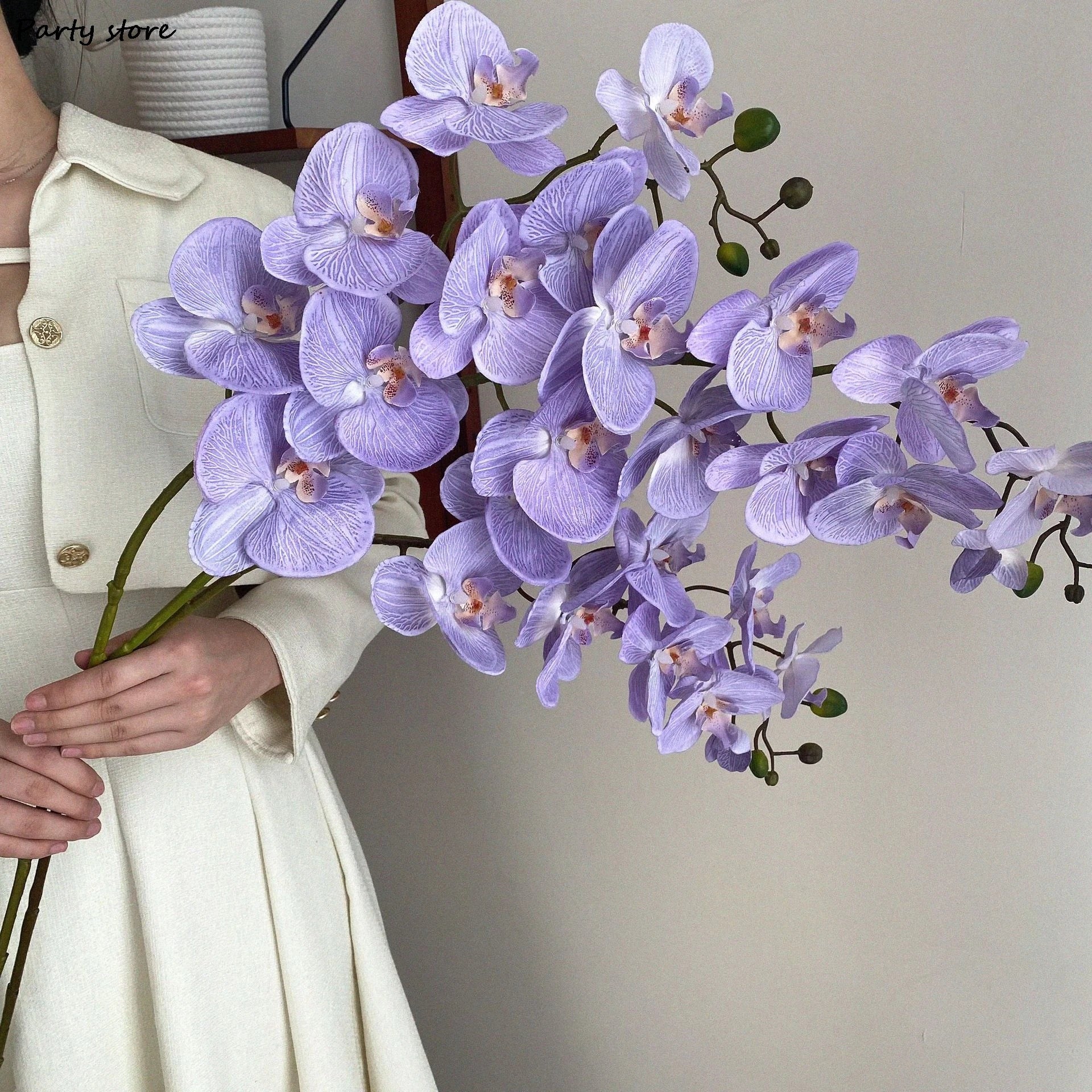Artificial Butterfly Orchid Silk Flowers – 9 Heads | Wedding & Home Decor