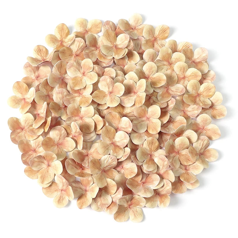 Silk Artificial Hydrangea Petals – 50, 100 or 200 Pcs | 11 Colours | Wedding & Party Decor