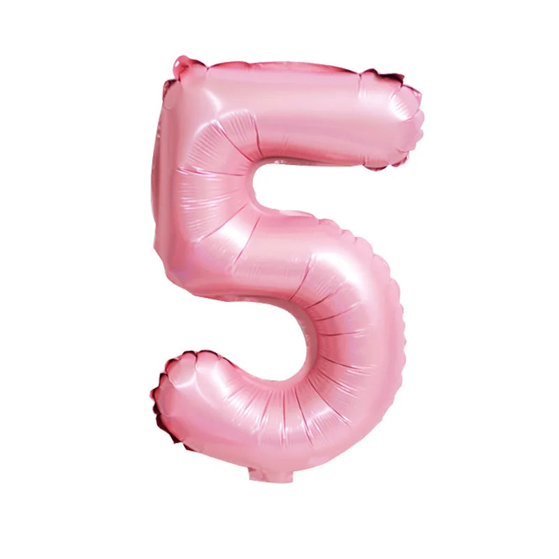 32" Giant Number Foil Balloon — Pink & Blue for Birthdays & Baby Showers