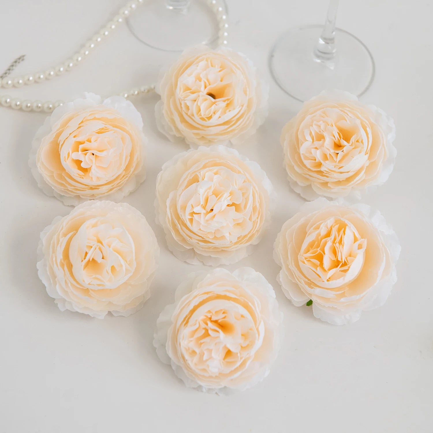 Silk Peony Artificial Flowers – Heads or Stems | 10 & 20 Pcs | Wedding & Home Decor
