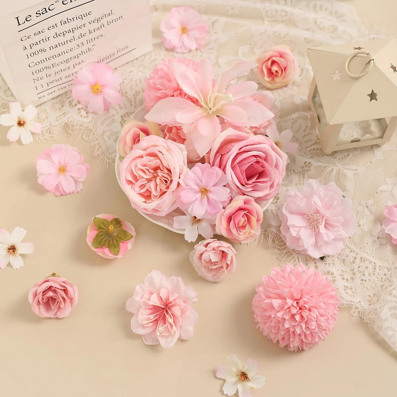 Silk Tulip Flower Heads – Pack of 49 | Artificial Flowers for Weddings & Home Décor
