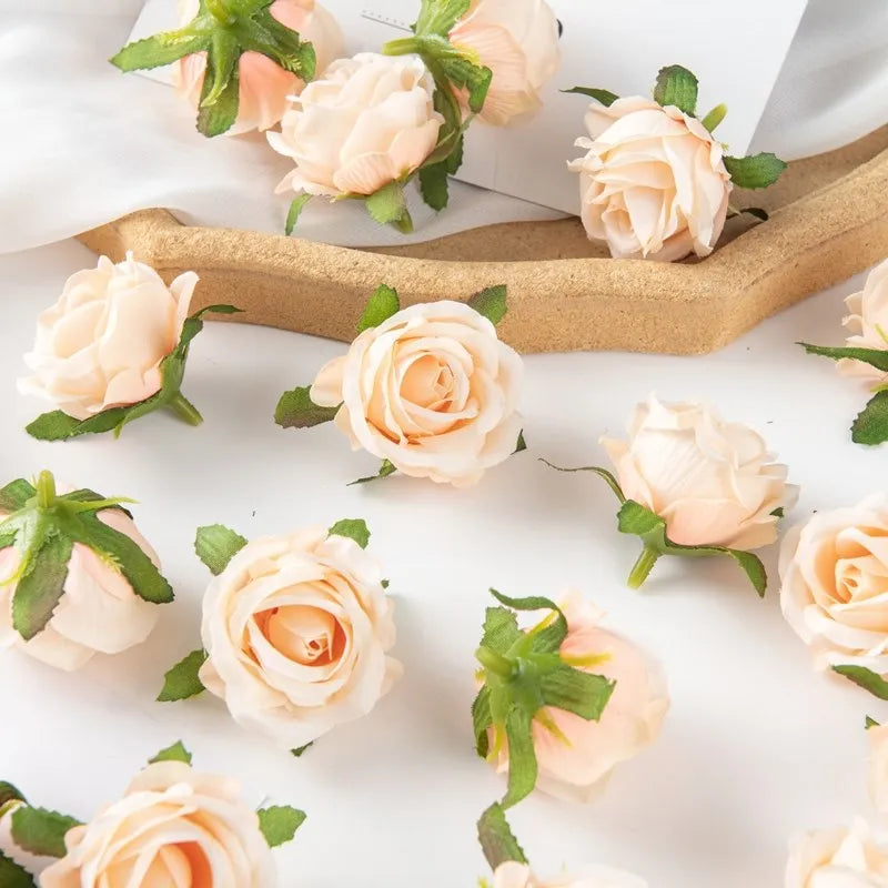 Mini Silk Rose Heads | 4cm Bulk Artificial Flowers for Weddings, Wreaths & DIY Crafts