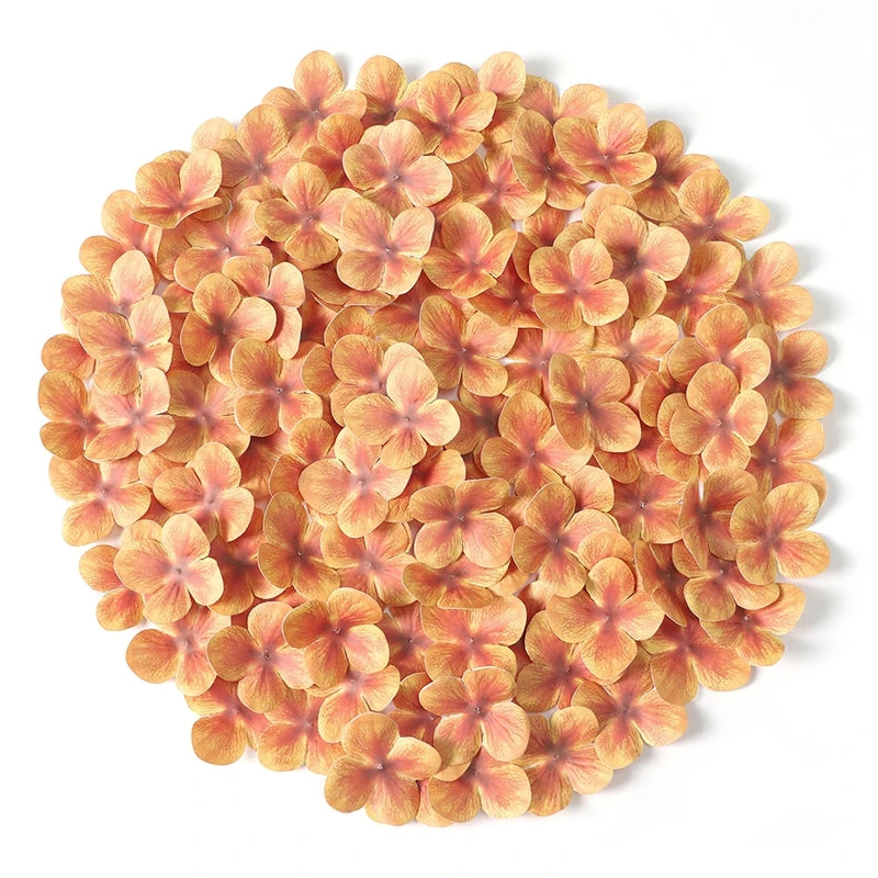 Silk Artificial Hydrangea Petals – 50, 100 or 200 Pcs | 11 Colours | Wedding & Party Decor