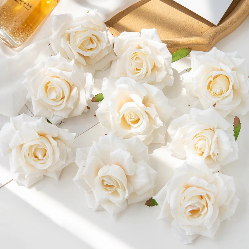 Silk Rose Heads – Pack of 100 | 10cm Bulk Artificial Flowers for Weddings & Events