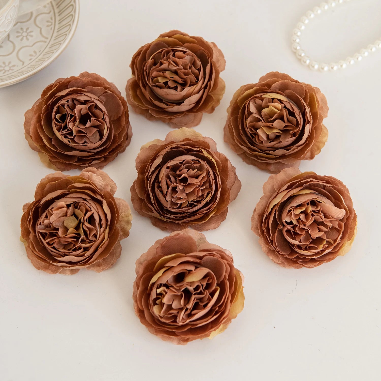 Silk Peony Artificial Flowers – Heads or Stems | 10 & 20 Pcs | Wedding & Home Decor