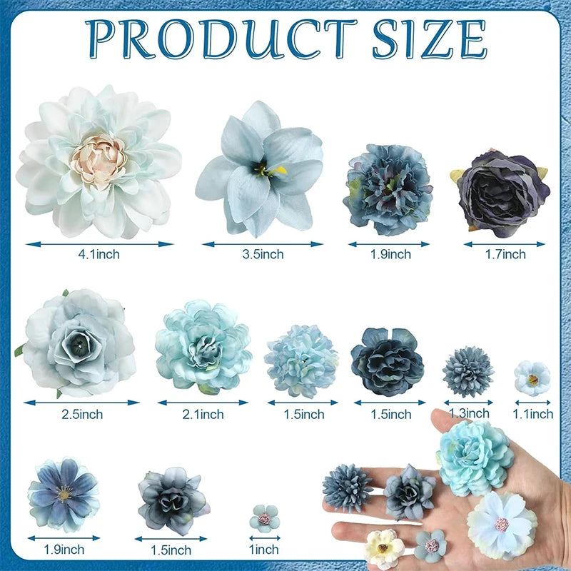 Silk Dahlia Flower Heads – Pack of 20 | Wedding & Party Décor