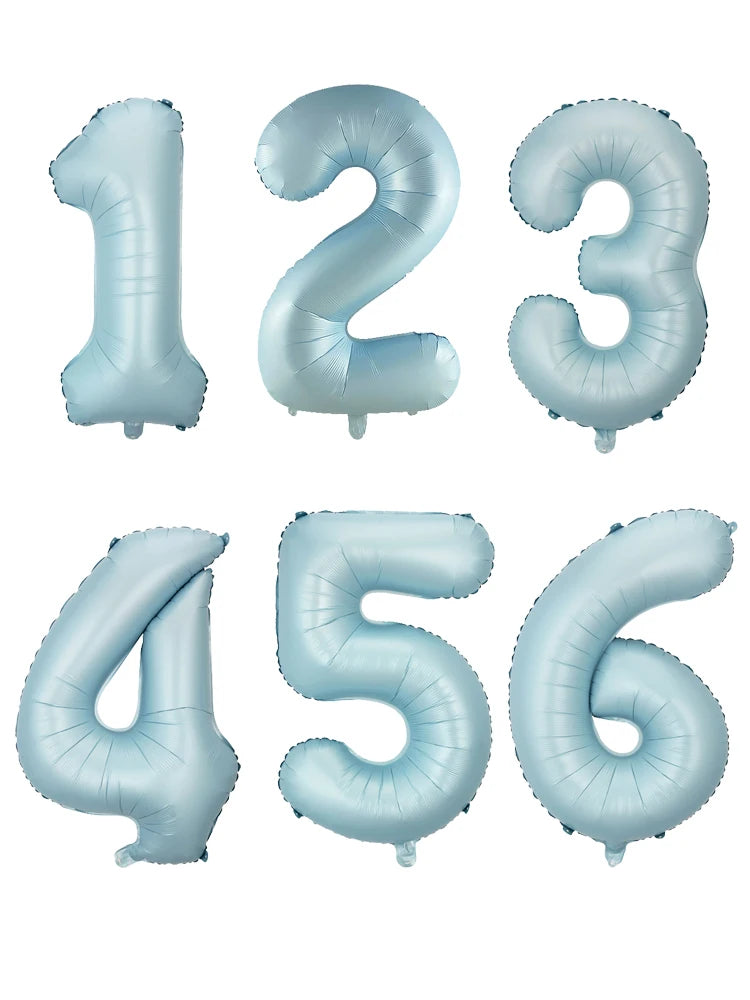 32" Giant Number Foil Balloon — Pink & Blue for Birthdays & Baby Showers