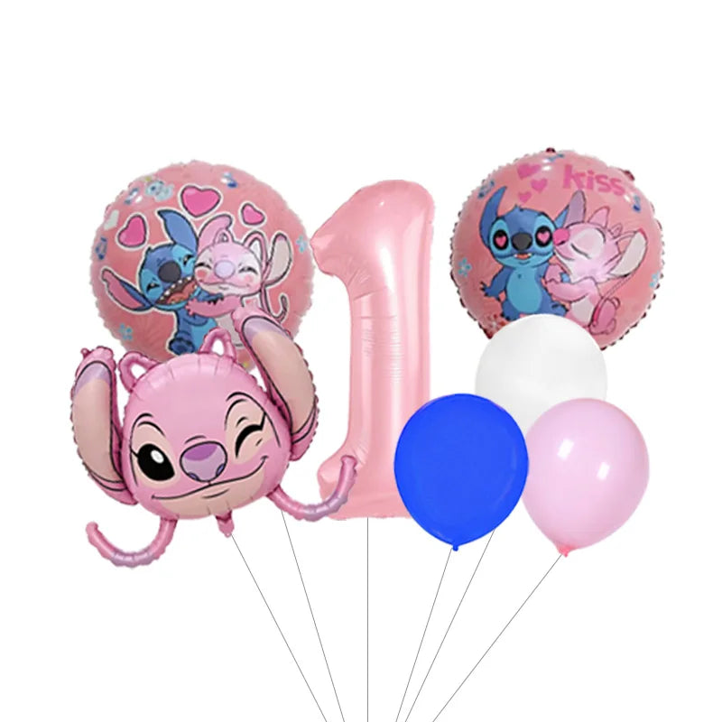 Lilo & Stitch Foil Balloon – Number & Character Aluminium Balloon
