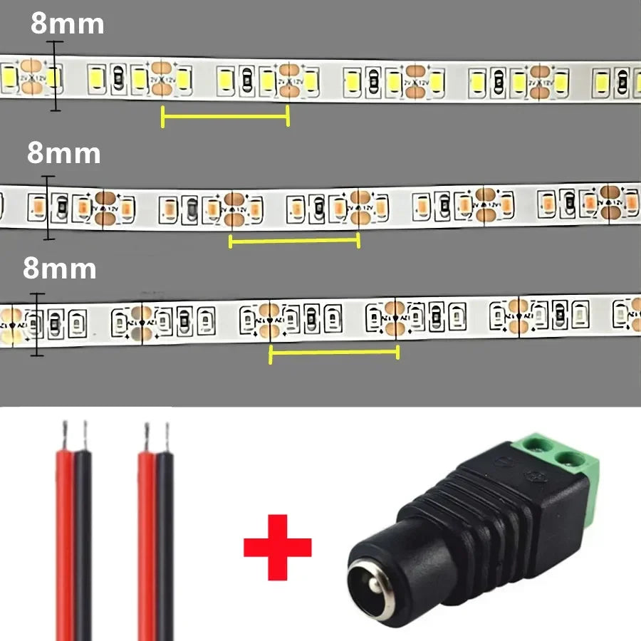 SMD2835 LED Strip Light – 120 LEDs/m | DC12V & DC24V | 9 Colors