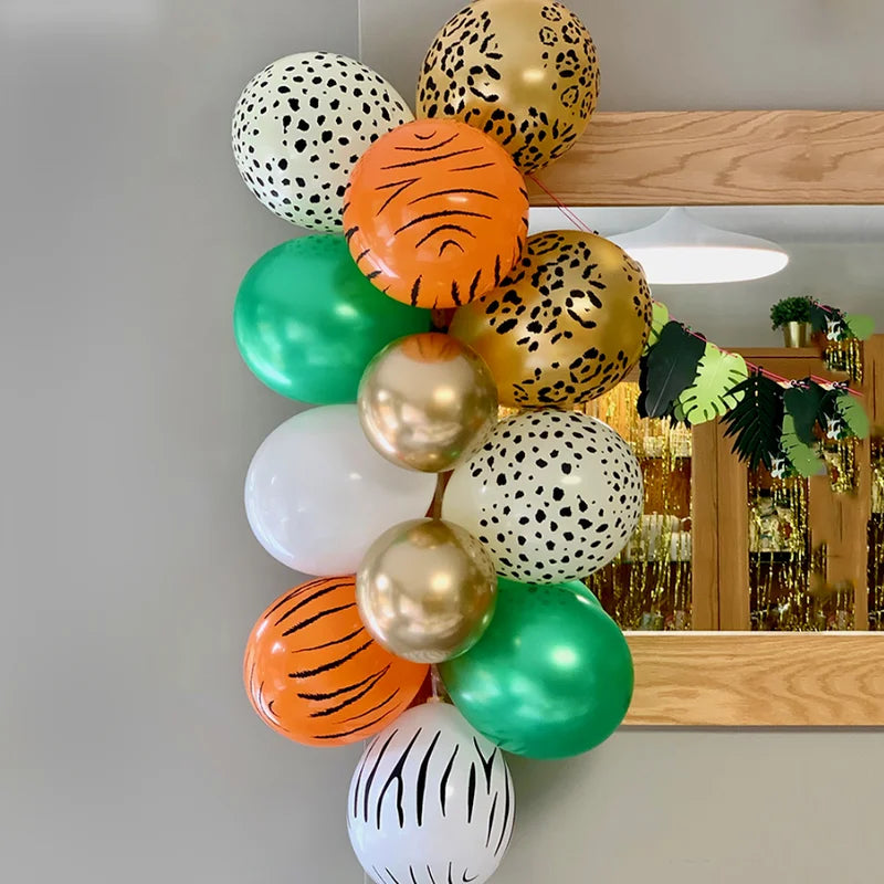 Jungle Safari Balloon Set – 40pc Latex Balloons | Sage & Olive Green